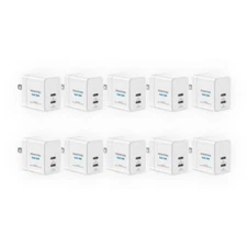 Gigastone Dual Port USB C Charger 35W GaN Power PD3.0 Fast Charger - 10 Pack