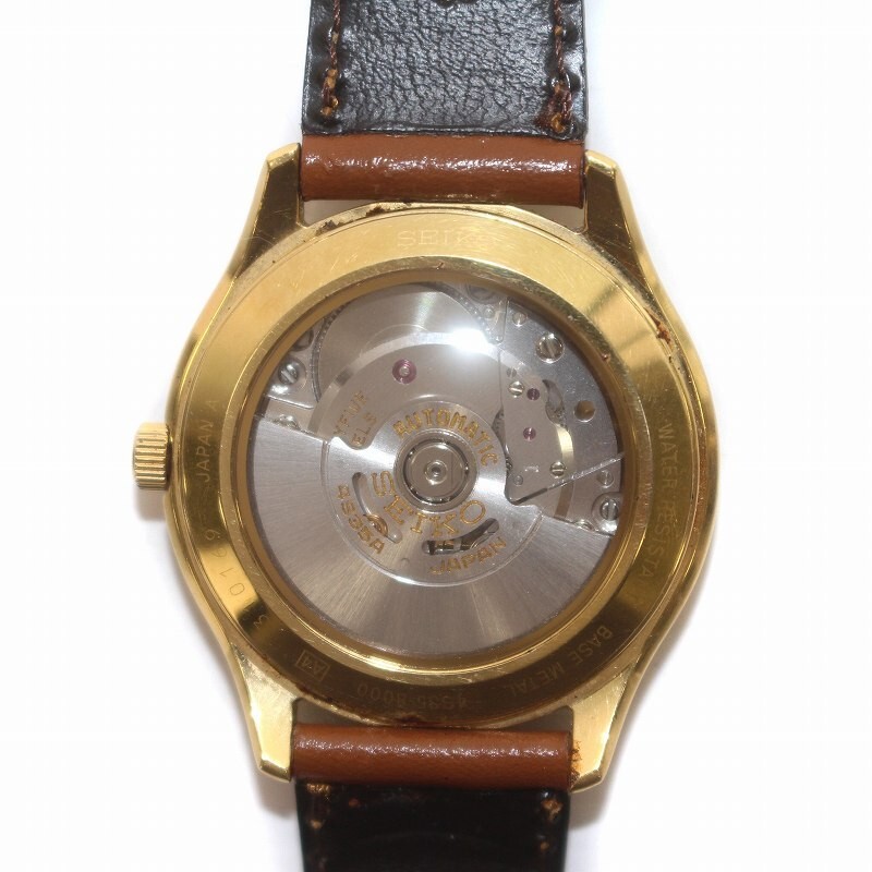 シリアル イザナギ＆イザナミ Seiko 4S35-8000 Automatic Analog White Dial Date Men's Watch