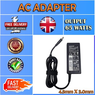 Replacement Dell Vostro 15 3590 19.5V Laptop 65W AC Adapter Charger Power Supply
