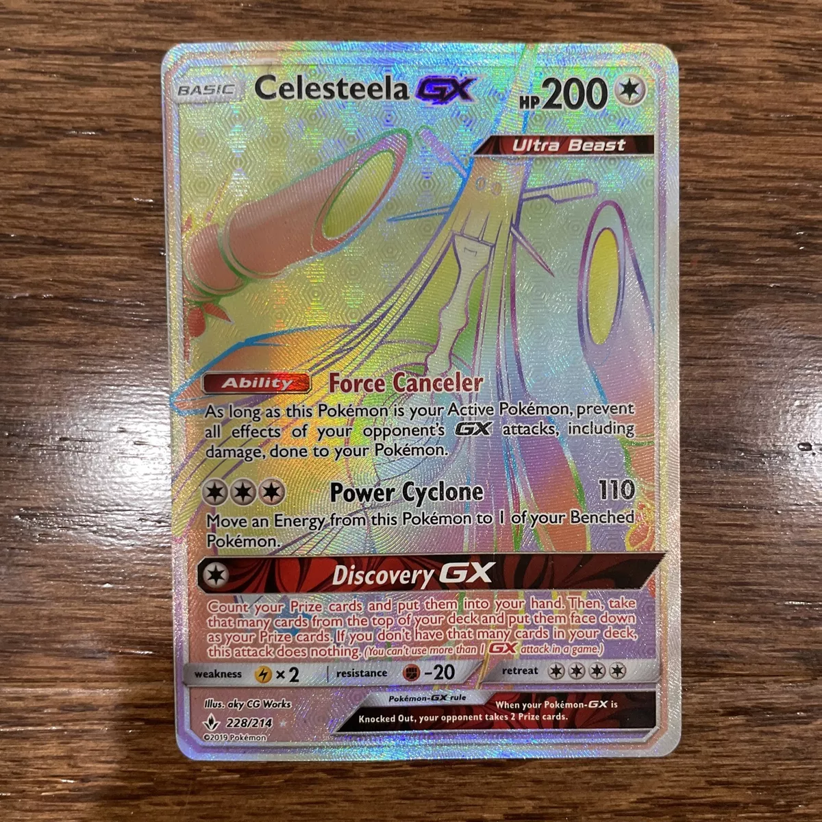 Celesteela GX - 228/214 - Secret Rare - Pokemon Singles » Sun & Moon:  Unbroken Bonds - Collector's Cache