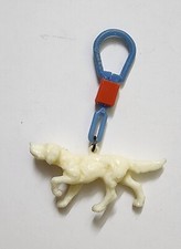 Keychain old plastic era lovely dog key chain white dog
