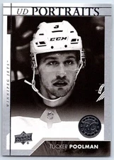 2017-18 Upper Deck UD Portraits Tucker Poolman Rookie Winnipeg Jets #P-71