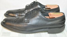 Vintage Stuart McGuire Brogue Wingtip Derby Style Made In USA Size 11.5 A Black