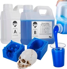 Silicone Mold Making Kit, Liquid Silicone for Molds Making 30A Sapphire Blue, Hi