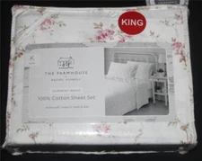 The Farmhouse Rachel Ashwell Shabby Chic Pink Floral Extra Soft FULL Sheet Set