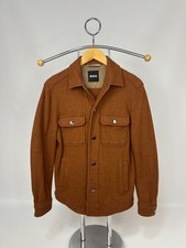 BOSS Hugo Boss Wool Overshirt Jacket Men  s IT 48 Brown Shacket Virgin Wool