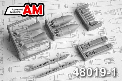 1:48 FAB-500 M-62 mit UMPK, 500 kg HE Bombe mit Segelflugzeug und Korre - AMC 48019-1