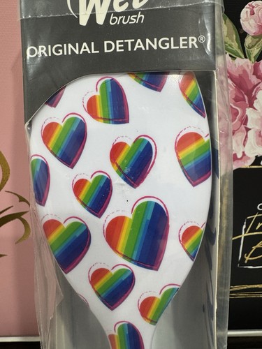 WET Brush Original Detangler Limited Edition Rainbow Hearts For Hair - Picture 2 of 2