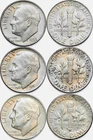 1953 P D S Roosevelt 10c Dime Set 3 Coins Silver * Original Surfaces * 1953P D S