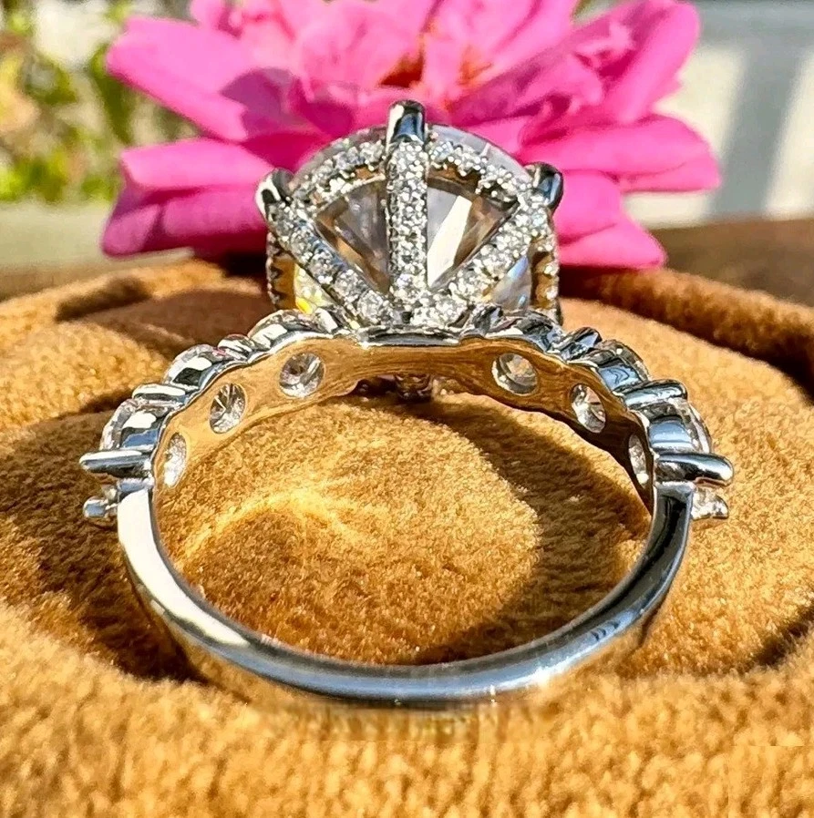 Rare 18.90 Ct Certified Treated Off White Diamond Cocktail Ring In 925 Silver - Image 4 of 4