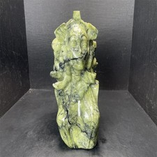 4.3LB 7.5''Natural Xiuyan Jade Medusa Ornament Crystal Carving Gift