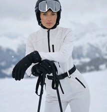 ZARA 🤍 SKI ANZUG OVERALL EINTEILER WASSER- UND WINDDICHT WEISS 