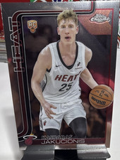 Topps 2025-26 Topps Chrome Kasparas Jakucionis #270 Miami Heat Rookie Base