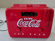 Vintage Coca Cola Diecast Cooler FM Radio Xonex 1998 - Works