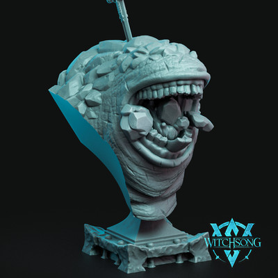 Lak, Eater of Rock, Stone Golem Earth Elemental Bust | DnD D&D | Witchsong
