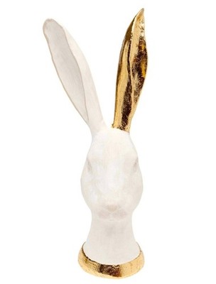 RAR Kare weiß & gold 30 cm Hase Hase Osterhasenkopf Deko Figur