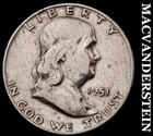 1951-D Silver Franklin Half Dollar-Scarce Better Date No Reserve #i2685