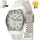 Vintage 1976  [ N MINT ] SEIKO Type ii 7546-8080 Silver Quartz Men's Watch JAPAN