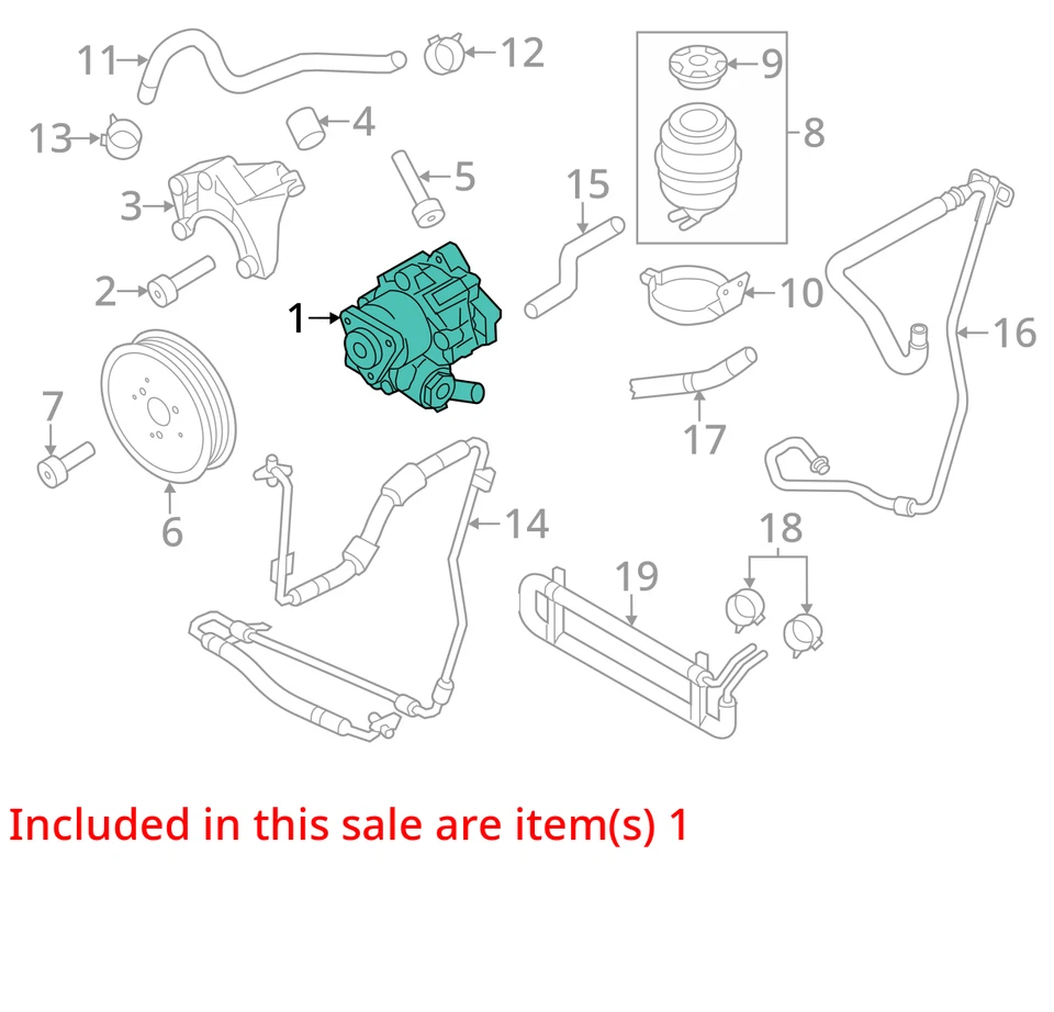 Audi Q5 2009 bomba de dirección asistida fabricante de equipos originales 48 k millas - LKQ382742356 Foto 4 de 4