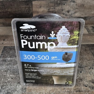 SmartPond Premium Fountain Pump 300-500 GPH Water Adjustable Flow Large Fountain