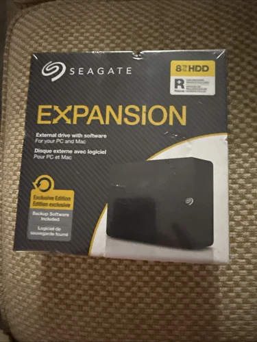 Seagate ExpansionPLUS 8TB HDD, USB 3, External Hard Drive Black (STKR8000400),E1