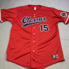 Indianapolis Clowns Jersey Mens 48 Red MiLB Chase d'Arnaud Game Used Signed