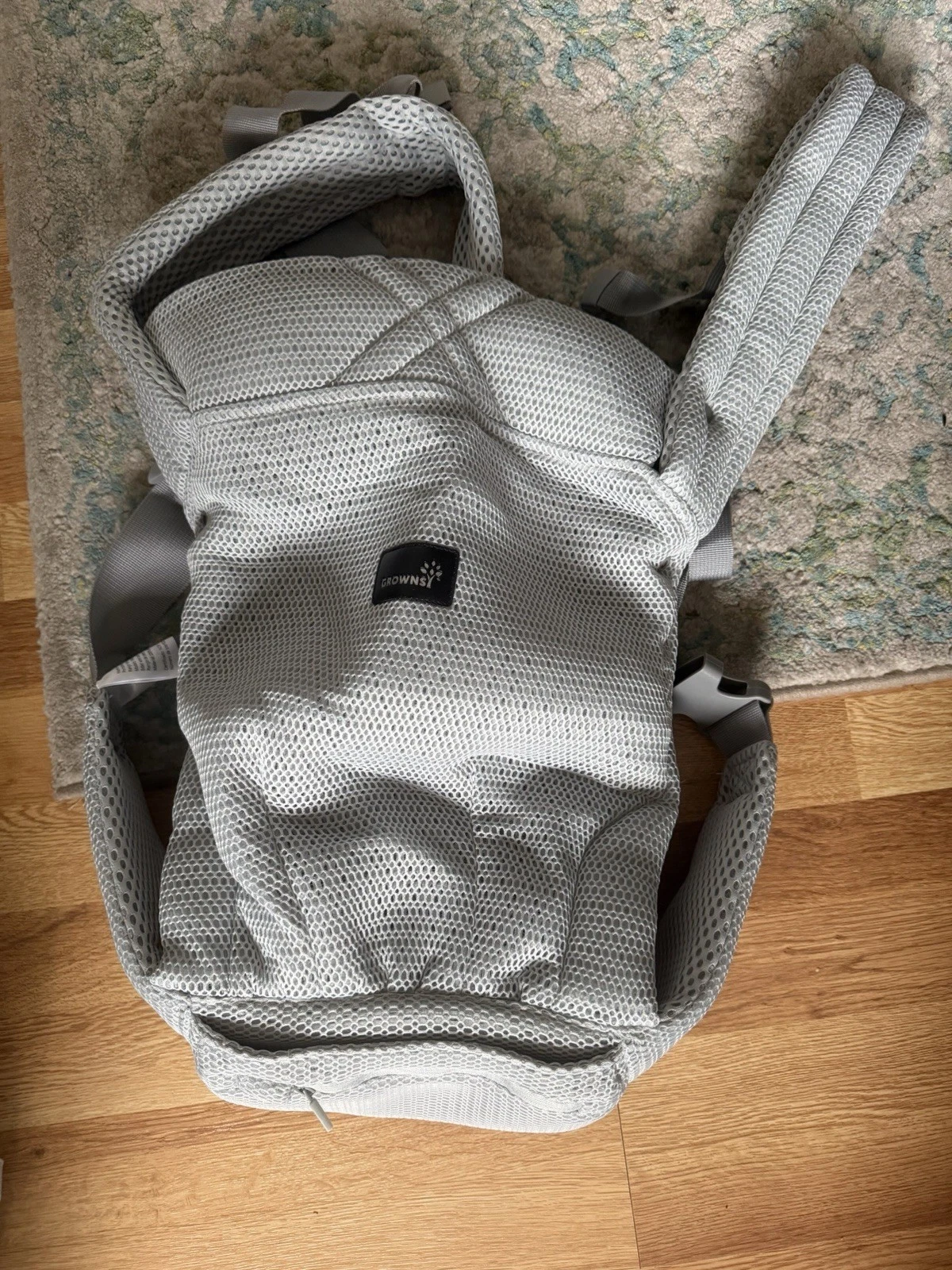 Grownsy Gray Air Mesh Baby Carrier for 0-36 Months New Open Box