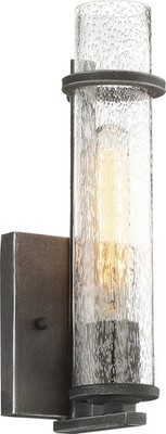 SATCO NUVO 60/6381 Donzi-1 Light Vanity Fixture-Iron Black Finish