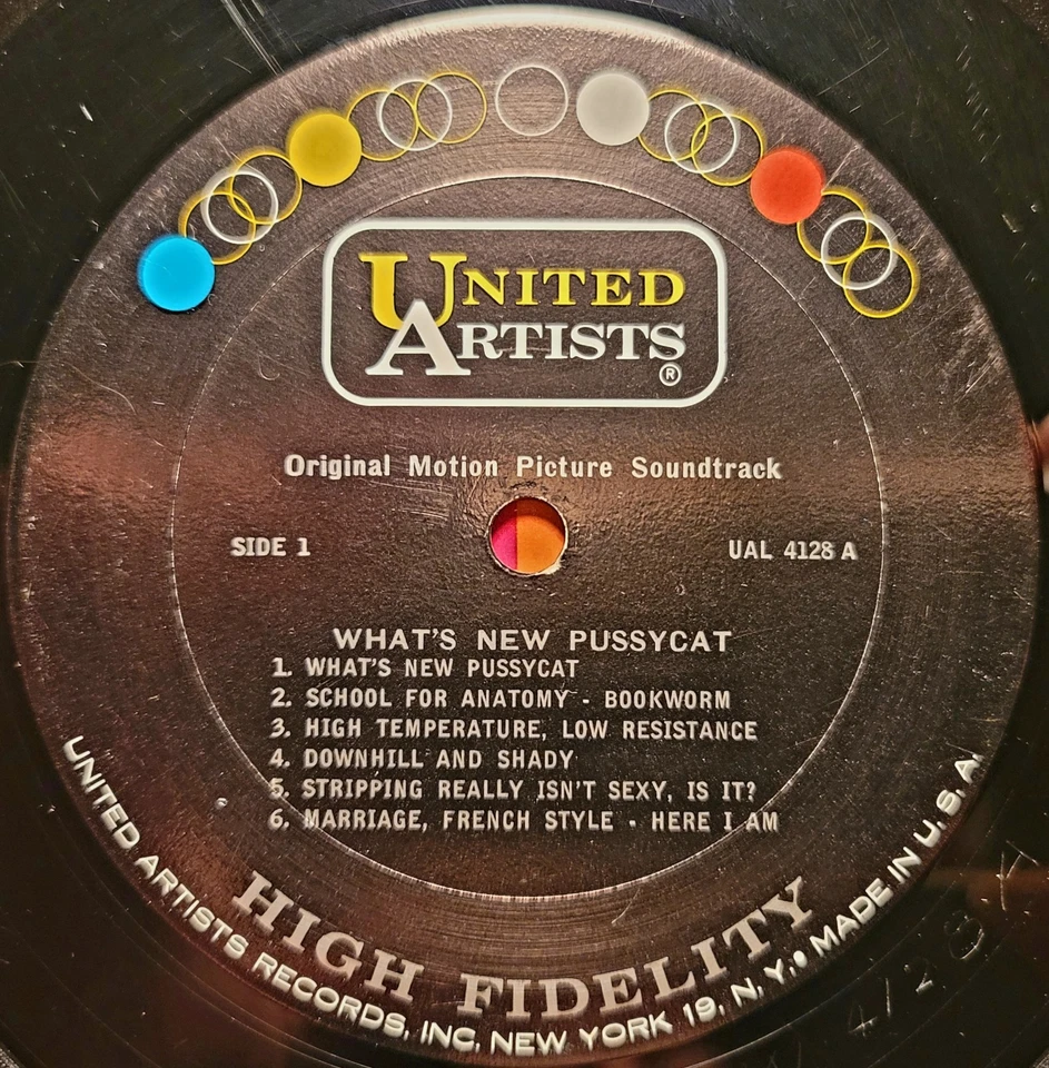 What's New, Pussycat? Original Soundtrack Vinyl Lp 1965 US Press UAL 4128 Mono  - Image 3 of 4