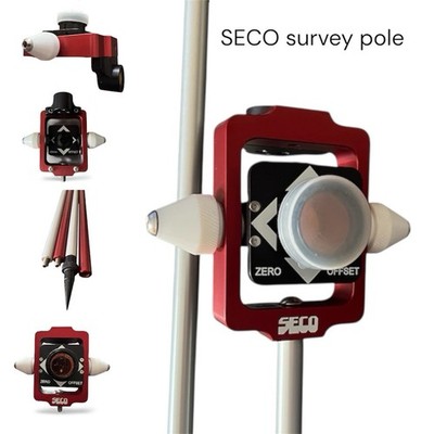 Seco Mini Prismenmast Euro-Stil Schnitt Vermessungsmast professionelles Werkzeug - UK