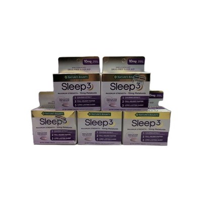 (5) Natures Bounty SLEEP 3 maximum 10mg Melatonin 60 tri-layer tablets 03/2027