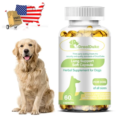 DROOL DUKE Lung Support for Dogs - Cough Relief, Lung Cleanse, Respiratory Health Support