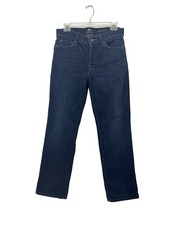 7 For All Mankind Straight Leg Dark Wash Denim Jeans Women's Size 31 Indigo