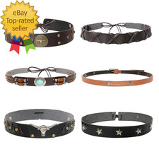 6Pcs Cowboy Hat Bands for Women Men Western Hat Band Cowboy Cowgirl Accessories