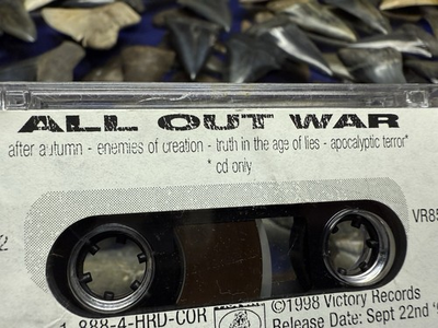 #ad 1998 PROMO ADVANCE ALL OUT WAR FOR THOSE WHO WERE CRUCIFIED DENO HARDCORE $74.99