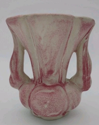 Niloak Art Pottery Vase Pink Ozark Dawn Height 5 3/4" Winged Victory 1930's