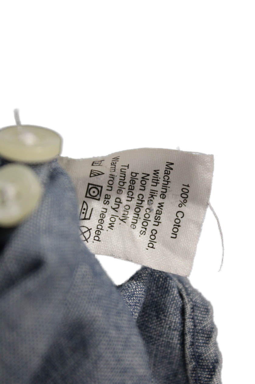 J Crew Women Light Blue Collared Basic Button-Up … - image 5