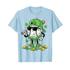 Baseball Drip Ice Cream Apparel Youth Boy St Patricks Day T-Shirt