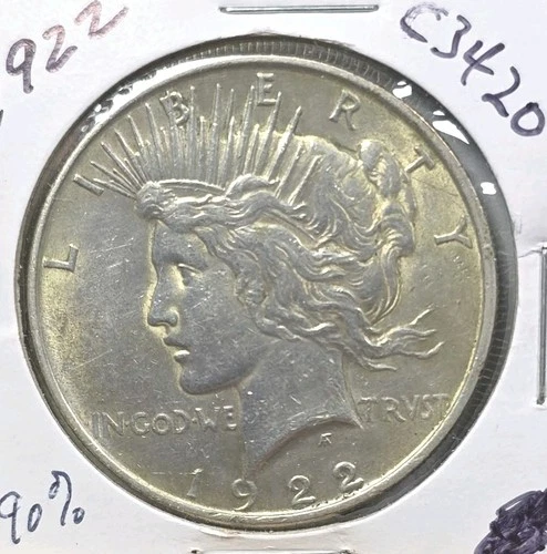 1922- P Peace Silver Dollar - 90% SILVER - ask4bud coin C3420