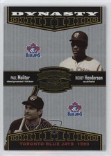 2004 Donruss Throwback Threads Dynasty Rickey Henderson Paul Molitor HOF 1k3