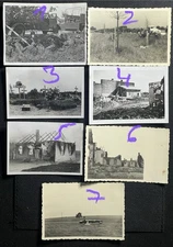 German ww2 7 X Grenze verbrannte Städte Grab Autos Polen Poland Photo album