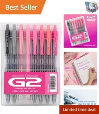 G2 Boost Collection: 8 Assorted Gel Pens with Ergonomic Grip – Fine Point 0.7 mm