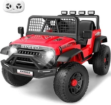 24V Kids Ride on Car with Remote Control LED Lights, Music Player Electric Car