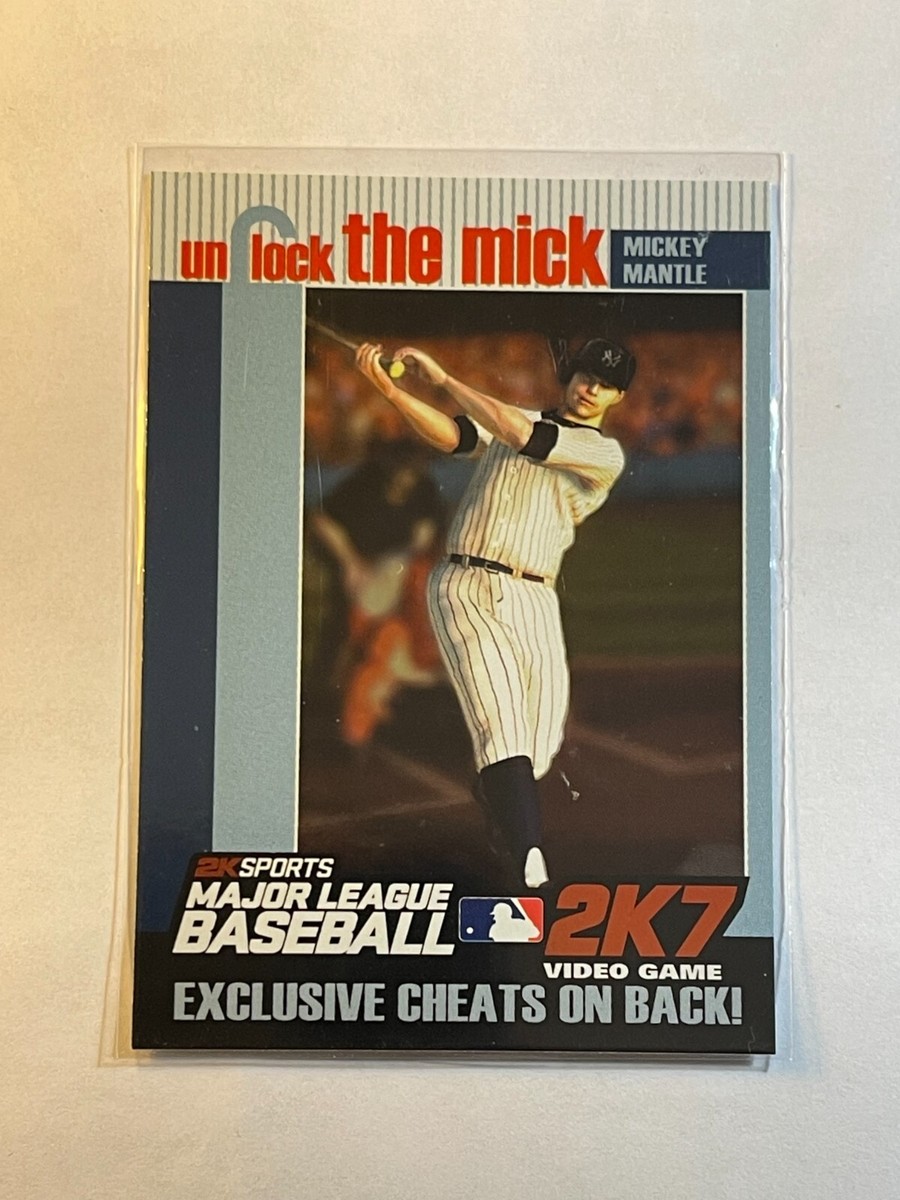 Mickey Mantle 2007 Topps 2K Sports MLB Video Game Unlock the Mick