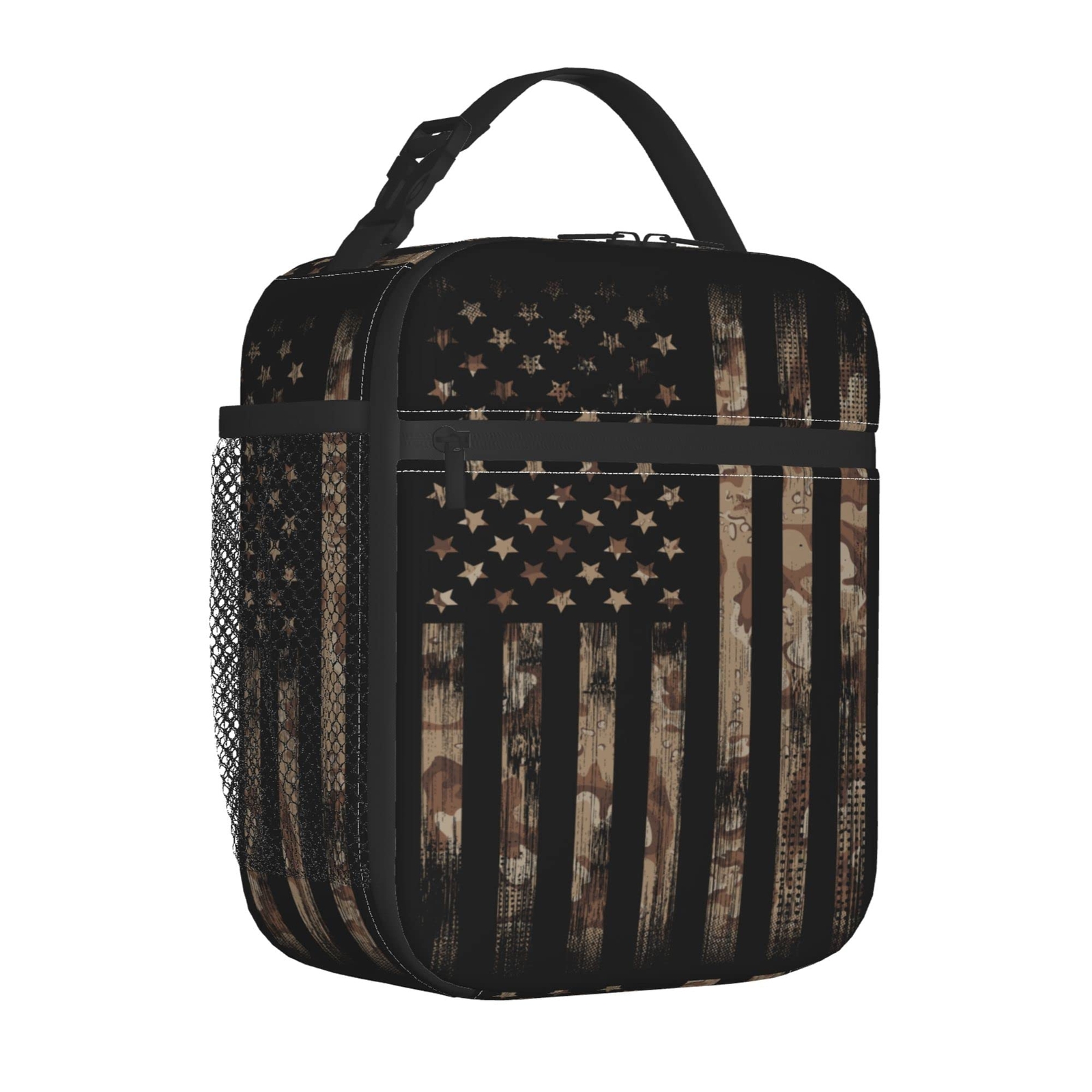 For School Camouflage Flag Lunch Box For Men Kids Insulated 