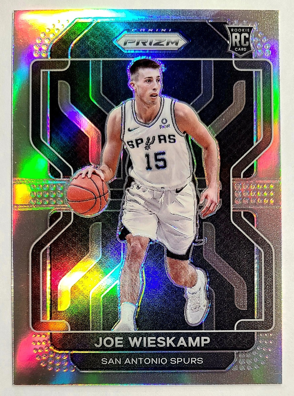 2021-22 Panini Prizm Joe Wieskamp Silver Prizm RC #322 San Antonio Spurs