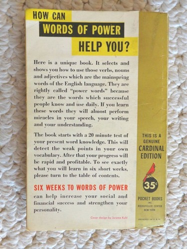 Six Weeks to Words of Power 1961 by Wilfred Funk (#3572) - Picture 2 of 8