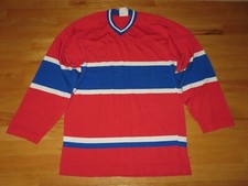 Vintage 1970's MONTREAL CANADIENS MED BLANK Hockey Sweater Jersey
