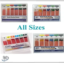 GUTTA PERCHA POINTS Taper 0.4 or 0.6, or Standart Taper, All Sizes Dental Meta 
