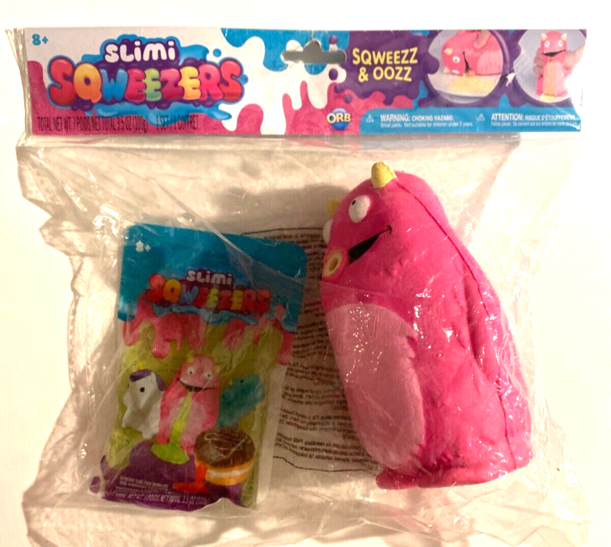 Pink Monster Slimi Slime Sqweezers Fill & Squeeze to Watch them